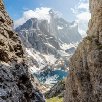 Civetta e lago del Coldai in cornice - Dolomiti