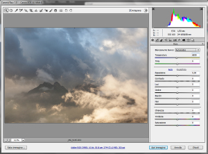 Screenshot di Camera_RAW, Photoshop