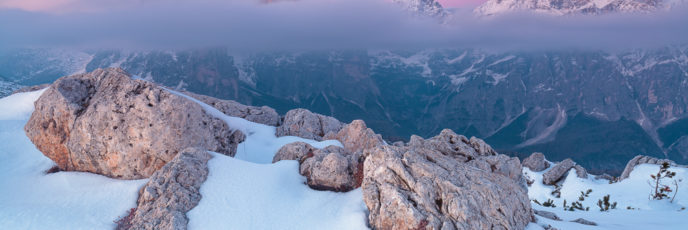 Cintura di Venere | Cielo rosa dalla Palazza Alta | Dolomiti