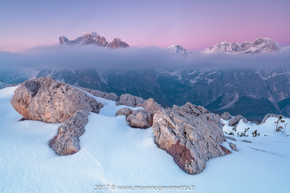 Cintura di Venere | Cielo rosa dalla Palazza Alta | Dolomiti