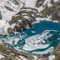 Vista dall'alto sul lago del Coldai - Civetta - Dolomiti